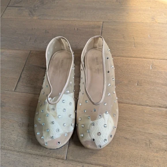 KHAITE Tan Studded Women's Flats